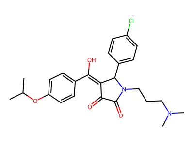 5-(4-chlorophenyl)-1-[3-(dimethylamino)propyl]-3-hydroxy-4-[4-(propan-2-yloxy)benzoyl]-2,5-dihydro-1H-pyrrol-2-one structure