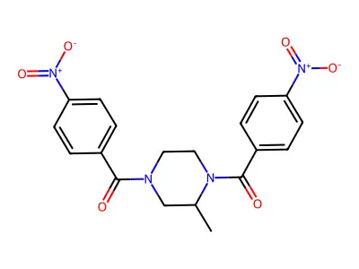2-Methyl-1,4-bis(4-nitrobenzoyl)piperazine structure