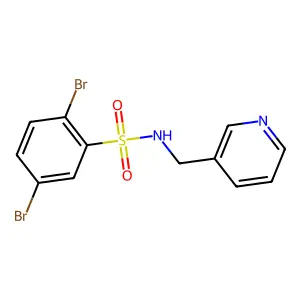 2,5-dibromo-N-(pyridin-3-ylmethyl)benzenesulfonamide structure