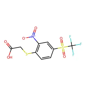 2-[2-nitro-4-(trifluoromethylsulfonyl)phenyl]sulfanylacetic Acid structure