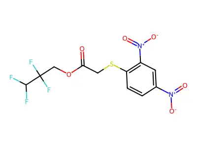 2,2,3,3-Tetrafluoropropyl 2-(2,4-dinitrophenylthio)acetate structure