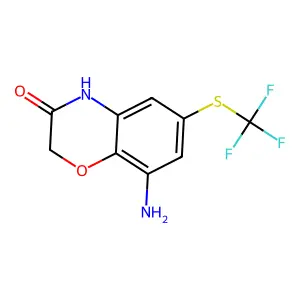8-Amino-6-trifluoromethylthio-2H-benzo[b][1,4]oxazin-3(4H)-one structure