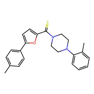 (5-(p-Tolyl)furan-2-yl)(4-(o-tolyl)piperazin-1-yl)methanethione structure