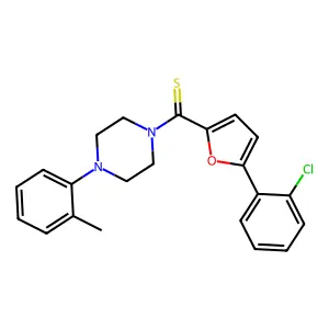 (5-(2-Chlorophenyl)furan-2-yl)(4-(o-tolyl)piperazin-1-yl)methanethione structure
