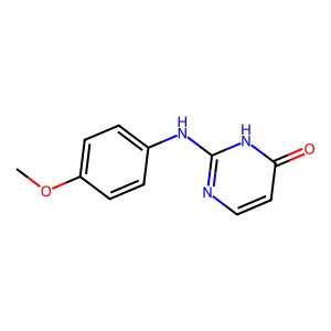 2-[(4-methoxyphenyl)amino]-4(1H)-Pyrimidinone structure