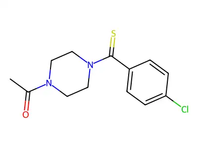 1-(4-(4-Chlorophenylcarbonothioyl)piperazin-1-yl)ethanone structure