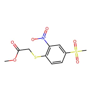 Methyl 2-((4-(methylsulfonyl)-2-nitrophenyl)thio)acetate structure
