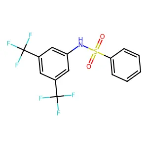 N-[3,5-bis(trifluoromethyl)phenyl]benzenesulfonamide structure