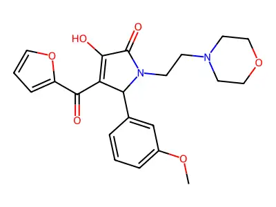 4-(furan-2-carbonyl)-3-hydroxy-5-(3-methoxyphenyl)-1-[2-(morpholin-4-yl)ethyl]-2,5-dihydro-1H-pyrrol-2-one structure