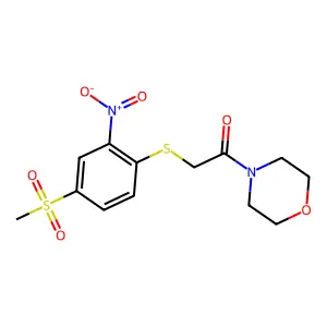 2-((4-(Methylsulfonyl)-2-nitrophenyl)thio)-1-morpholinoethanone structure