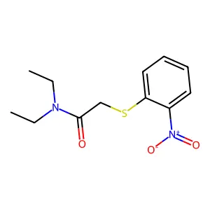 N,N-diethyl-2-(2-nitrophenylthio)acetamide structure