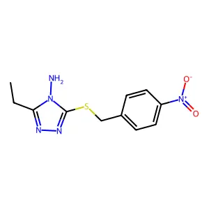 3-ethyl-5-[(4-nitrobenzyl)sulfanyl]-4H-1,2,4-triazol-4-amine structure