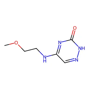 5-((2-Methoxyethyl)amino)-1,2,4-triazin-3-ol structure