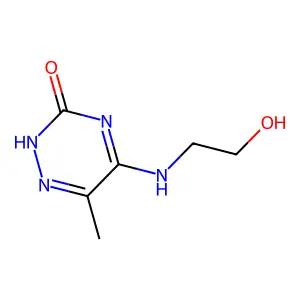 5-((2-Hydroxyethyl)amino)-6-methyl-1,2,4-triazin-3-ol structure