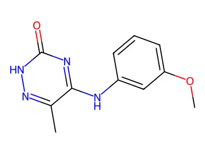 5-((3-methoxyphenyl)amino)-6-methyl-1,2,4-triazin-3(2H)-one structure