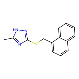 3-methyl-5-[(naphthalen-1-ylmethyl)sulfanyl]-4H-1,2,4-triazole structure