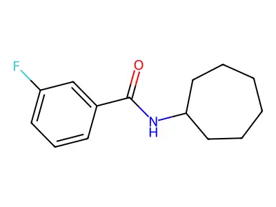 N-cycloheptyl-3-fluorobenzamide structure