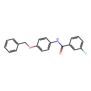 N-[4-(benzyloxy)phenyl]-3-fluorobenzamide structure