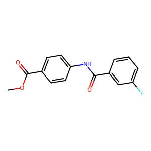 Methyl 4-{[(3-fluorophenyl)carbonyl]amino}benzoate structure