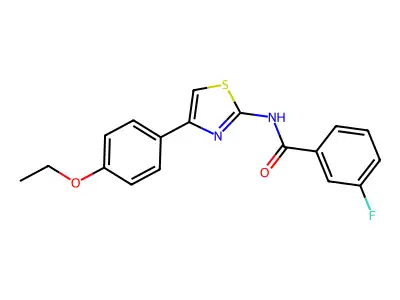 N-[4-(4-ethoxyphenyl)-1,3-thiazol-2-yl]-3-fluorobenzamide structure