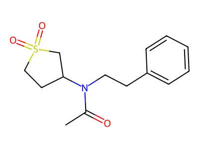 N-(1,1-dioxidotetrahydrothiophen-3-yl)-N-phenethylacetamide structure