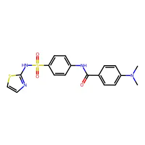 4-(dimethylamino)-N-(4-(N-(thiazol-2-yl)sulfamoyl)phenyl)benzamide structure