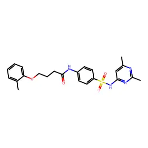 N-[4-(2,6-Dimethyl-pyrimidin-4-ylsulfamoyl)-phenyl]-4-o-tolyloxy-butyramide structure