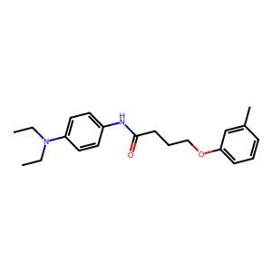 N-[4-(diethylamino)phenyl]-4-(3-methylphenoxy)butanamide structure