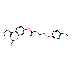 4-Oxo-1,2,3,4-tetrahydrocyclopenta[c]chromen-7-yl 4-(4-ethylphenoxy)butanoate structure