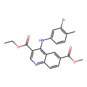 3-Ethyl 6-methyl 4-(3-bromo-4-methylanilino)quinoline-3,6-dicarboxylate structure