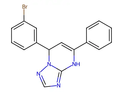 7-(3-Bromophenyl)-5-phenyl-4,7-dihydro[1,2,4]triazolo[1,5-a]pyrimidine structure