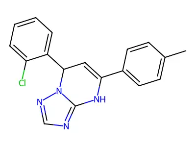 7-(2-chlorophenyl)-5-(4-methylphenyl)-3,7-dihydro[1,2,4]triazolo[1,5-a]pyrimidine structure