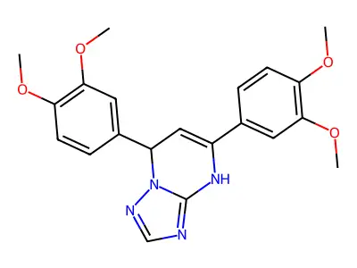 5,7-Bis(3,4-dimethoxyphenyl)-4,7-dihydro[1,2,4]triazolo[1,5-a]pyrimidine structure