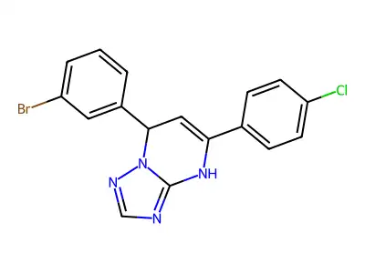 7-(3-Bromophenyl)-5-(4-chlorophenyl)-4,7-dihydro[1,2,4]triazolo[1,5-a]pyrimidine structure