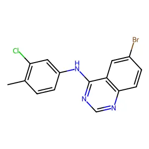 6-bromo-N-(3-chloro-4-methylphenyl)quinazolin-4-amine structure