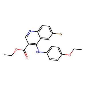 Ethyl 6-bromo-4-[(4-ethoxyphenyl)amino]quinoline-3-carboxylate structure