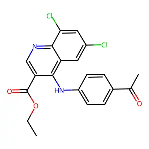 Ethyl 4-(4-acetylanilino)-6,8-dichloroquinoline-3-carboxylate structure