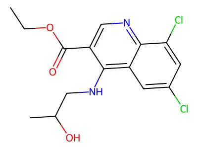 Ethyl 6,8-dichloro-4-(2-hydroxypropylamino)quinoline-3-carboxylate structure