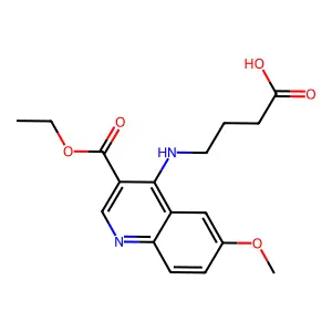 4-[(3-Ethoxycarbonyl-6-methoxyquinolin-4-yl)amino]butanoic acid structure