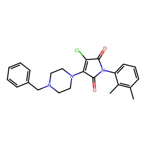 3-(4-benzylpiperazin-1-yl)-4-chloro-1-(2,3-dimethylphenyl)-1H-pyrrole-2,5-dione structure