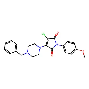3-(4-benzyl-1-piperazinyl)-4-chloro-1-(4-methoxyphenyl)-1H-pyrrole-2,5-dione structure