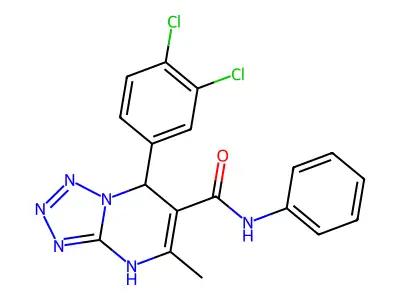 7-(3,4-dichlorophenyl)-5-methyl-N-phenyl-4,7-dihydrotetrazolo[1,5-a]pyrimidine-6-carboxamide structure