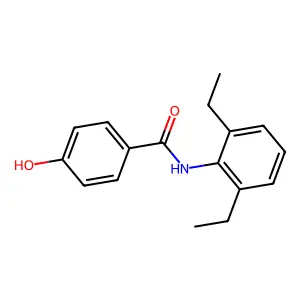 N-(2,6-diethylphenyl)-4-hydroxybenzamide structure