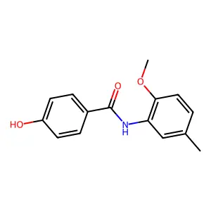 4-hydroxy-N-(2-methoxy-5-methylphenyl)benzamide structure