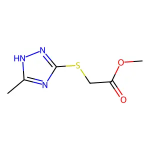 methyl 2-[(5-methyl-1H-1,2,4-triazol-3-yl)sulfanyl]acetate structure