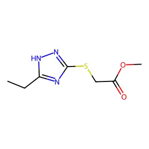 Methyl 2-((5-ethyl-1H-1,2,4-triazol-3-yl)thio)acetate structure