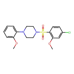 1-(4-Chloro-2-methoxyphenyl)sulfonyl-4-(2-methoxyphenyl)piperazine structure