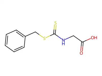 2-(Benzylsulfanylcarbothioylamino)acetic acid structure