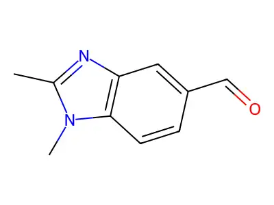 1,2-Dimethyl-1H-benzo[d]imidazole-5-carbaldehyde structure