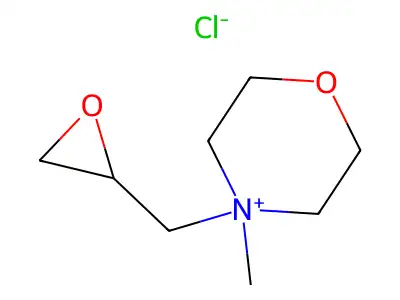N-(2,3-Epoxypropyl)-N-methylmorpholinium chloride structure